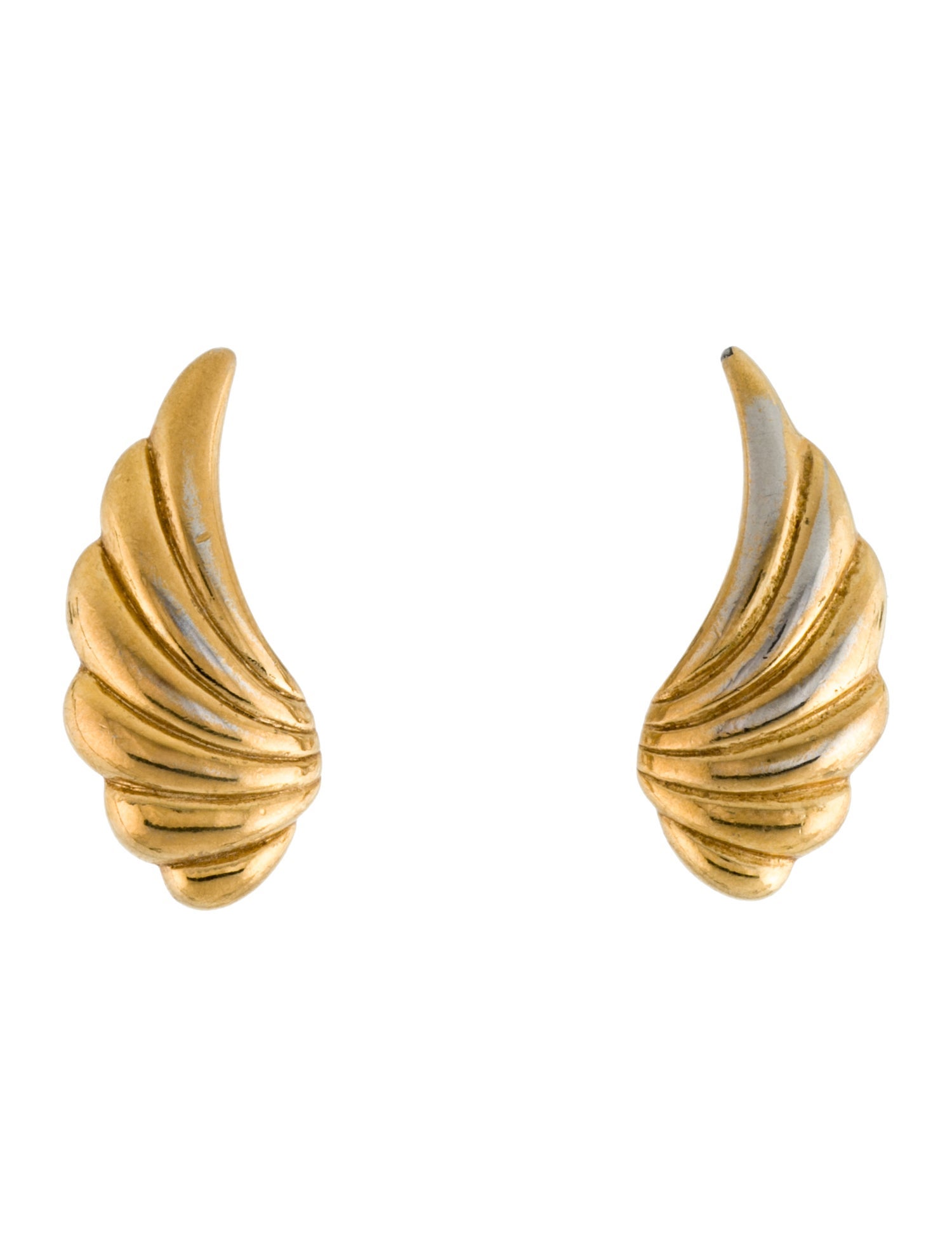 Trifari Vintage Wing Clip On Stud Earrings