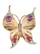 Trifari Crystal Butterfly Brooch