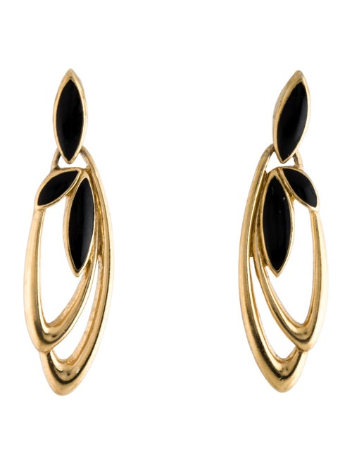 Trifari Enamel Drop Earrings