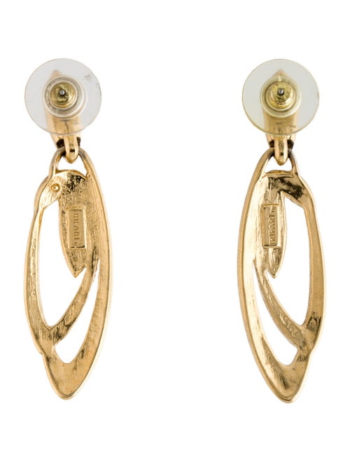Trifari Enamel Drop Earrings