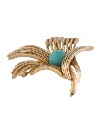 Trifari Resin Flower Brooch