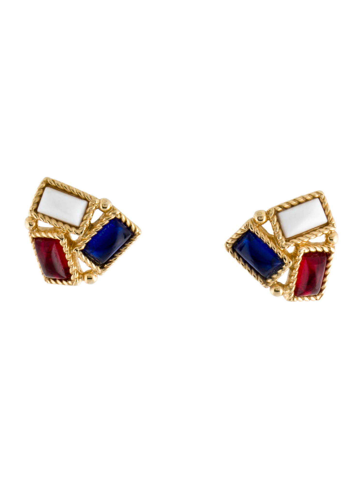 Trifari Resin Stud Earrings