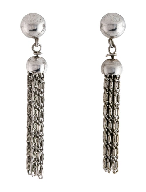 Trifari Tassel Drop Clip-On Earrings