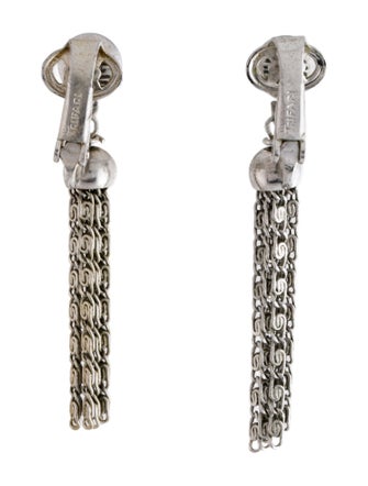 Trifari Tassel Drop Clip-On Earrings