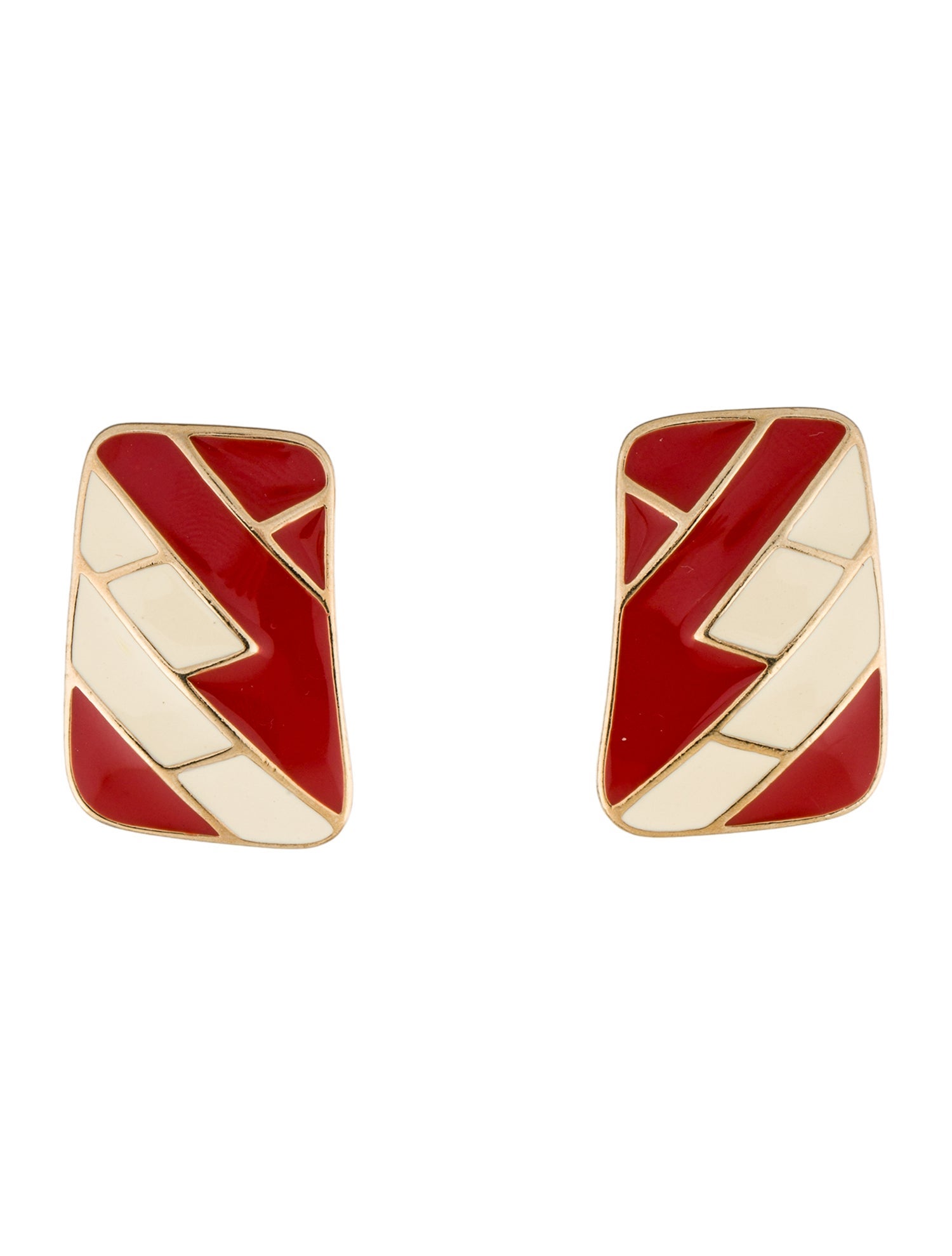 Trifari Enamel Drop Earrings