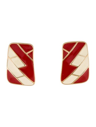 Trifari Enamel Drop Earrings