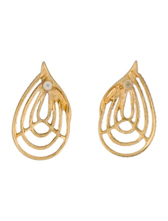 Trifari Teardrop Stud Earrings