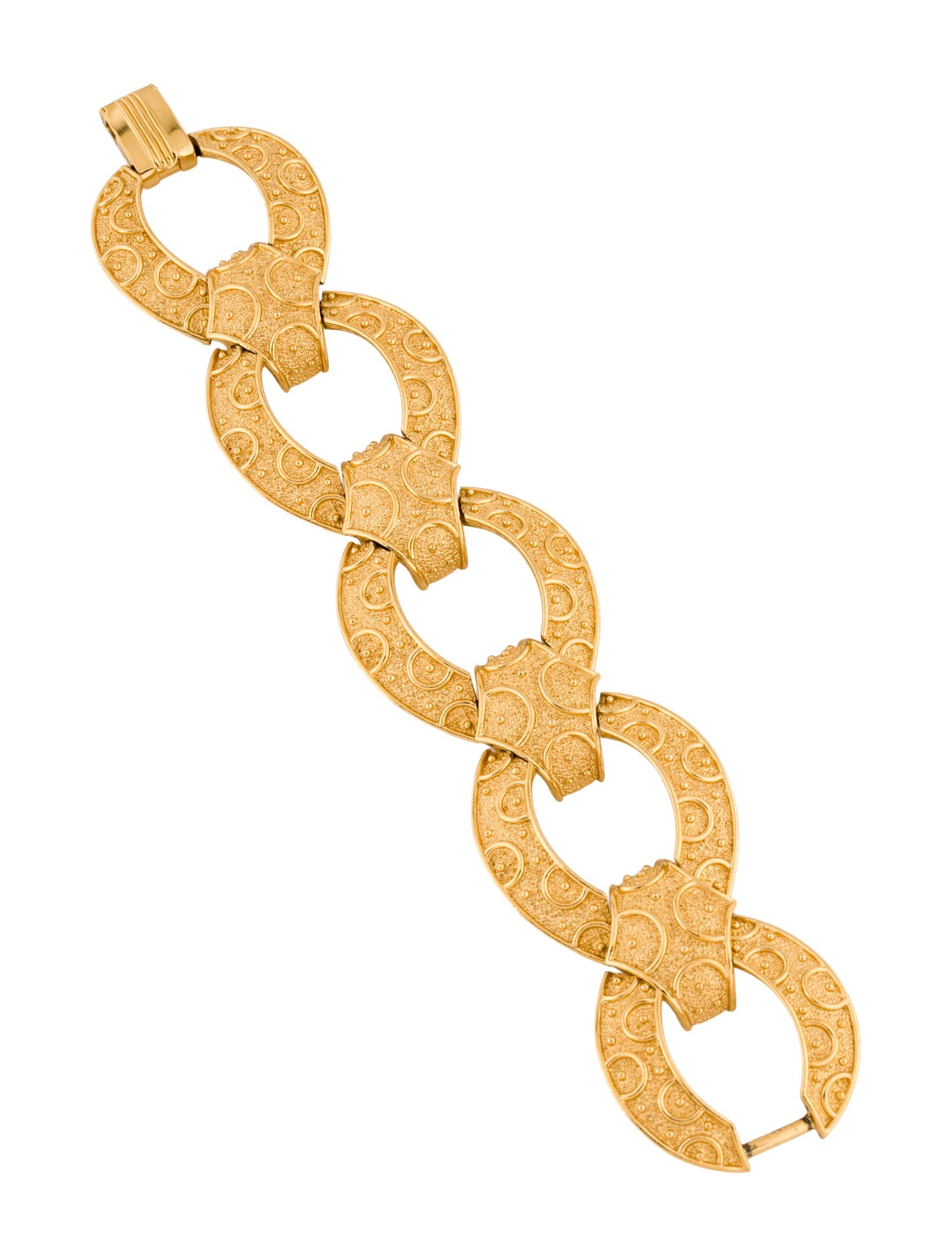 Trifari Vintage Textured Link Bracelet