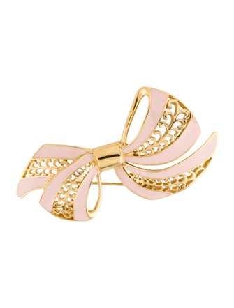 Trifari Enamel Bow Brooch