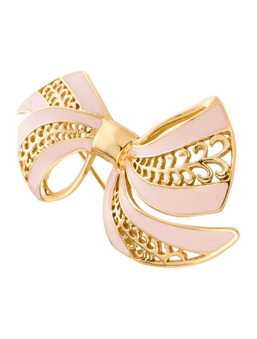 Trifari Enamel Bow Brooch