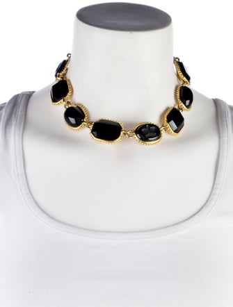 Trifari Carved Resin Collar Necklace