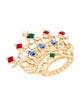 Trifari Crystal Crown Brooch