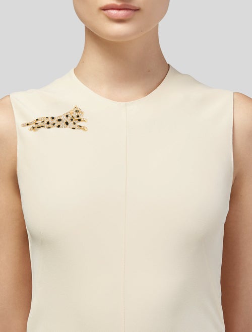 Trifari Crystal & Enamel Leopard Brooch