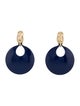 Trifari Enamel Textured Round Clip- On Earrings