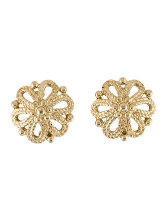 Trifari Textured Clip-On Earrings