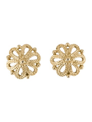 Trifari Clip-On Textured Earrings