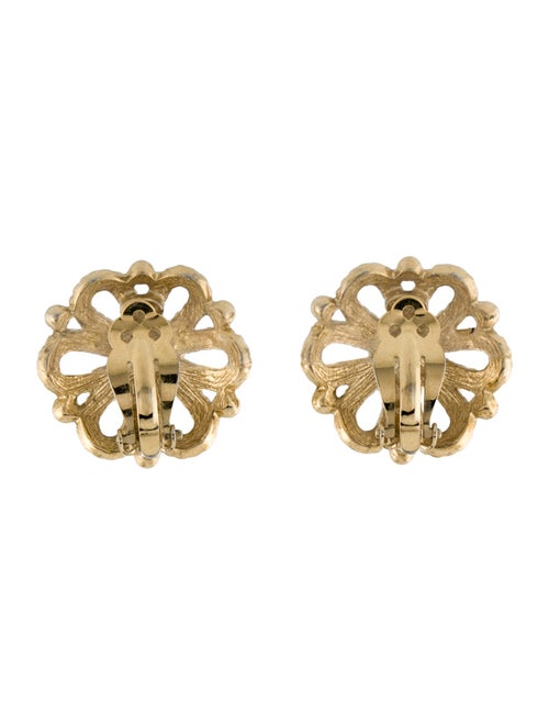Trifari Textured Clip-On Earrings
