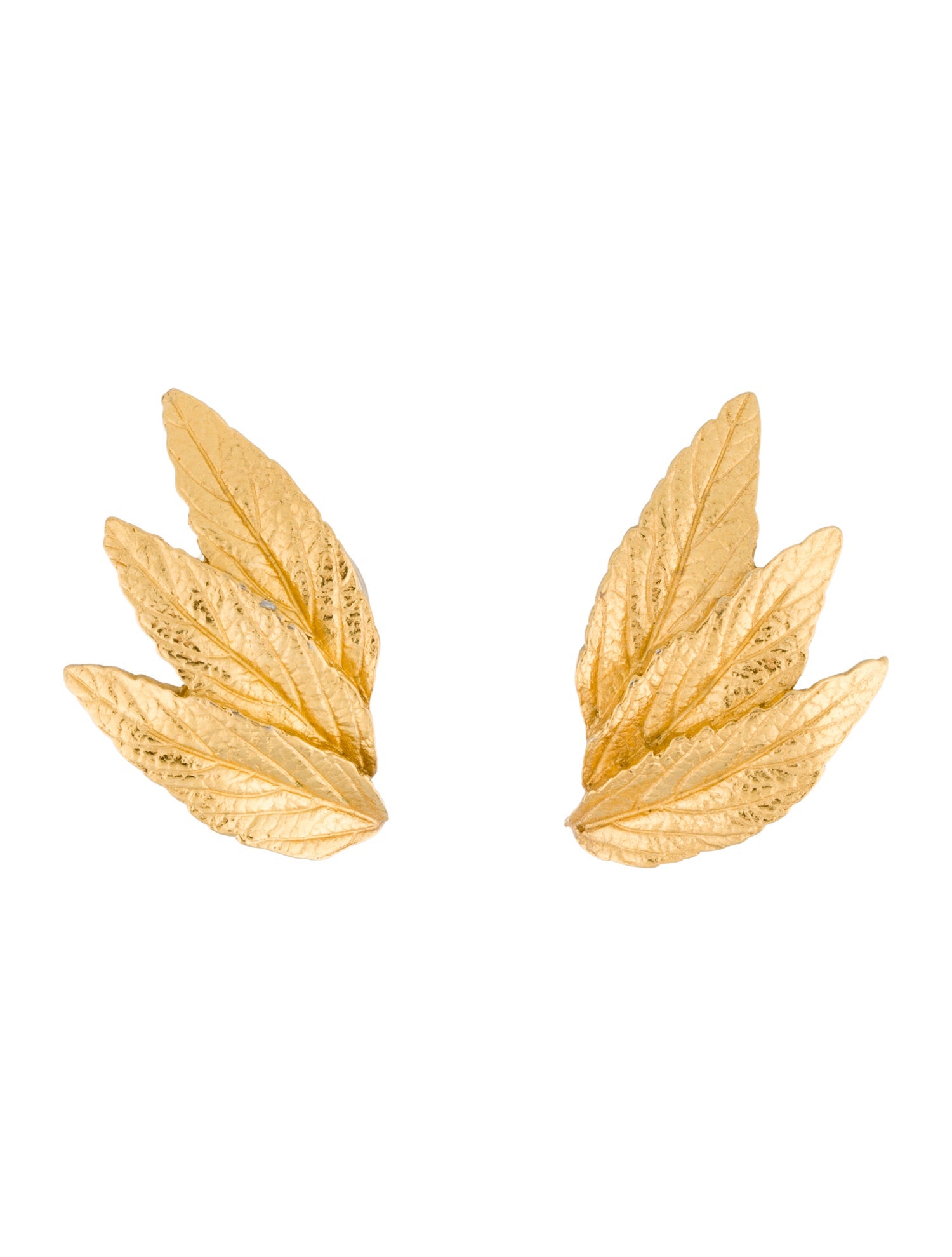 Trifari Leaf Stud Earrings