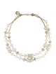Trifari Crystal & Bead Double Strand Necklace