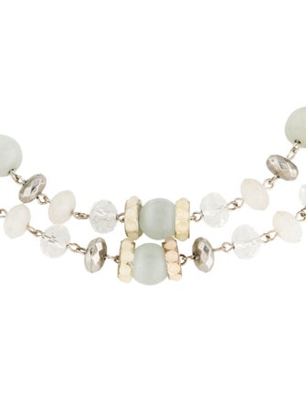 Trifari Crystal & Bead Double Strand Necklace