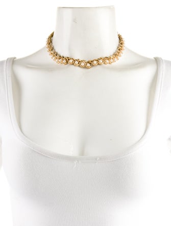 Trifari Faux Pearl Collar Necklace