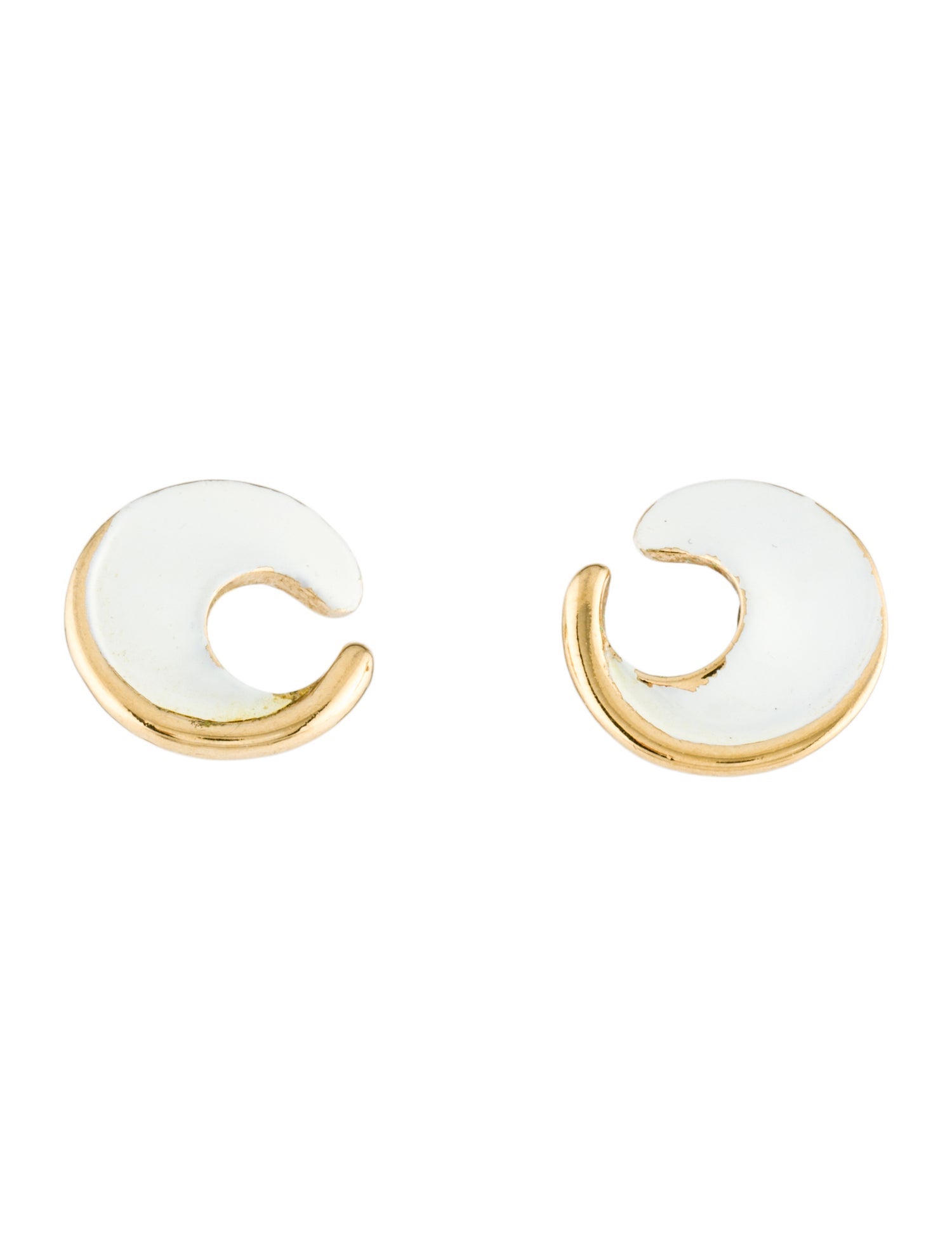 Trifari Enamel Stud Earrings