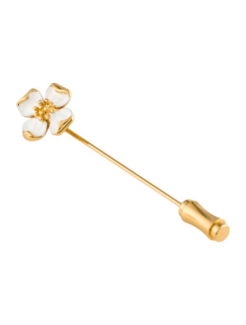 Trifari Enamel Flower Stick Pin Brooch