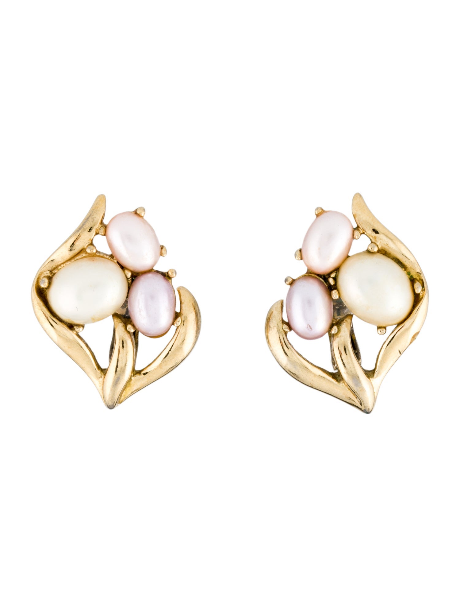 Trifari Faux Pearl Clip-On Earrings