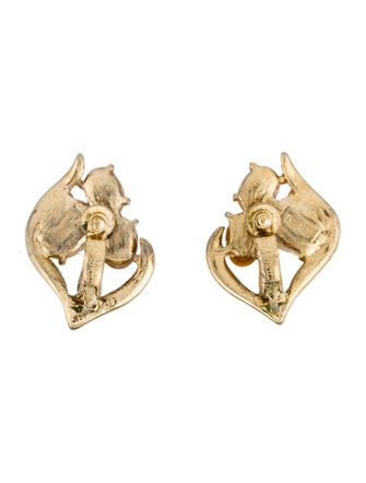 Trifari Faux Pearl Clip-On Earrings