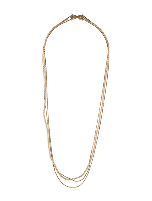Trifari Faux Pearl Multistrand Necklace