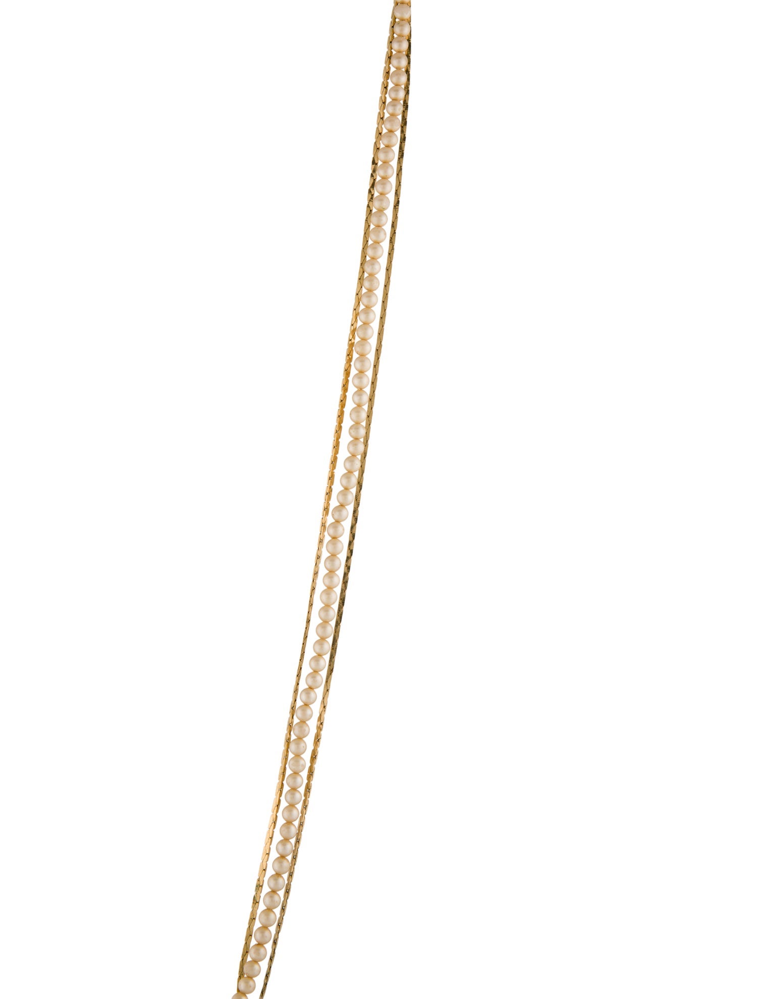 Trifari Faux Pearl Multistrand Necklace