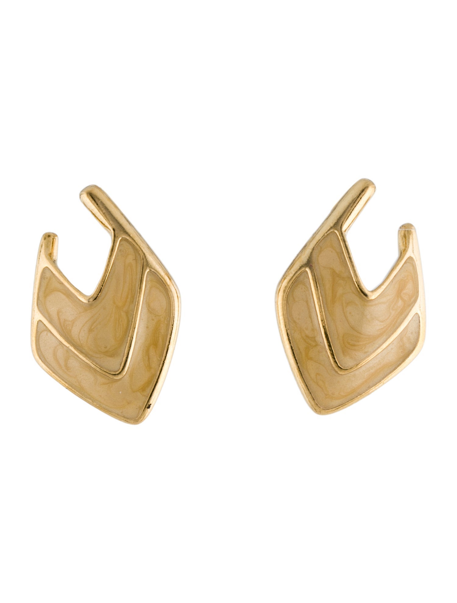 Trifari Enamel Drop Earrings