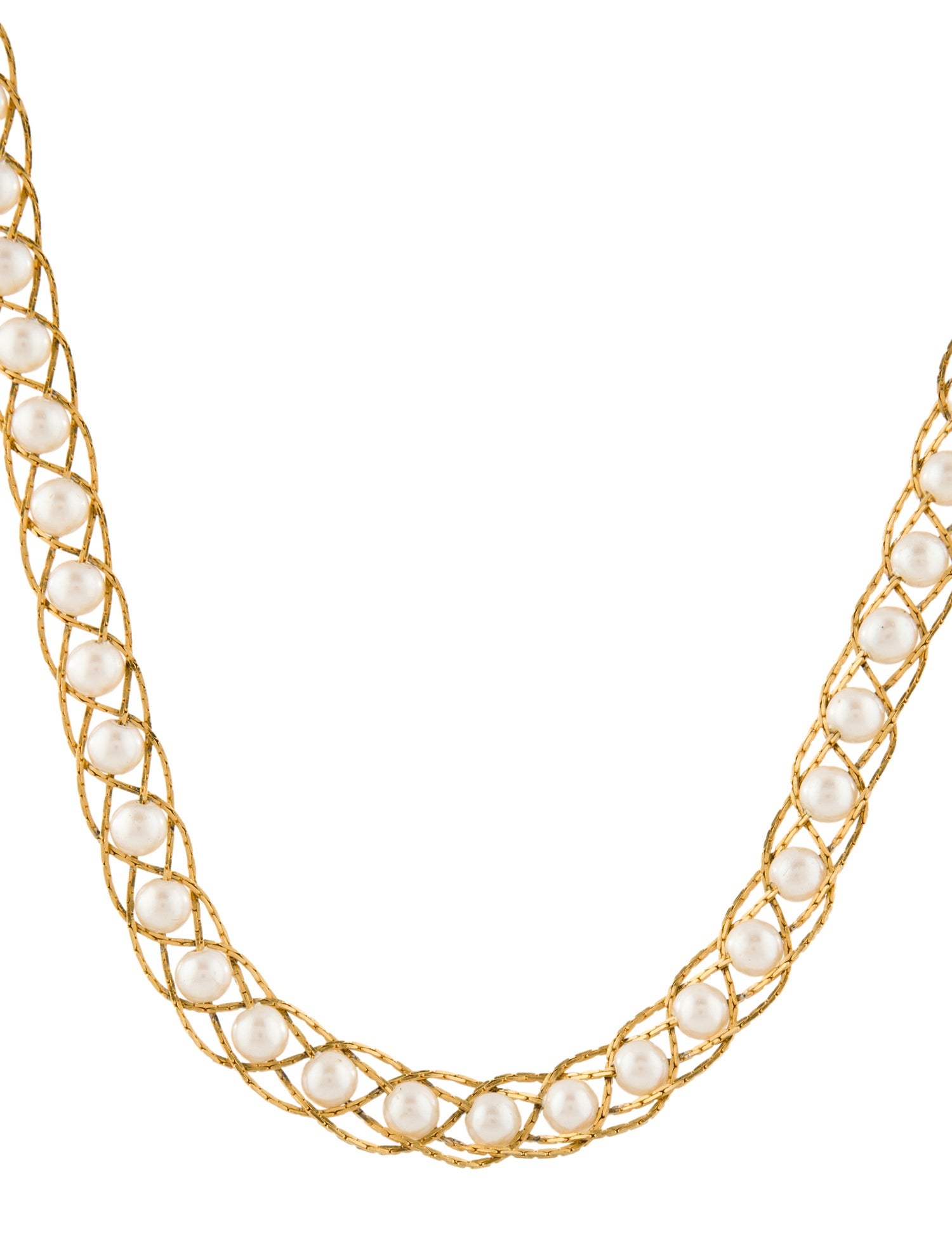 Trifari Vintage Faux Pearl Bead Strand Necklace