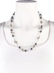 Trifari Faux Pearl & Crystal Bead Strand Necklace