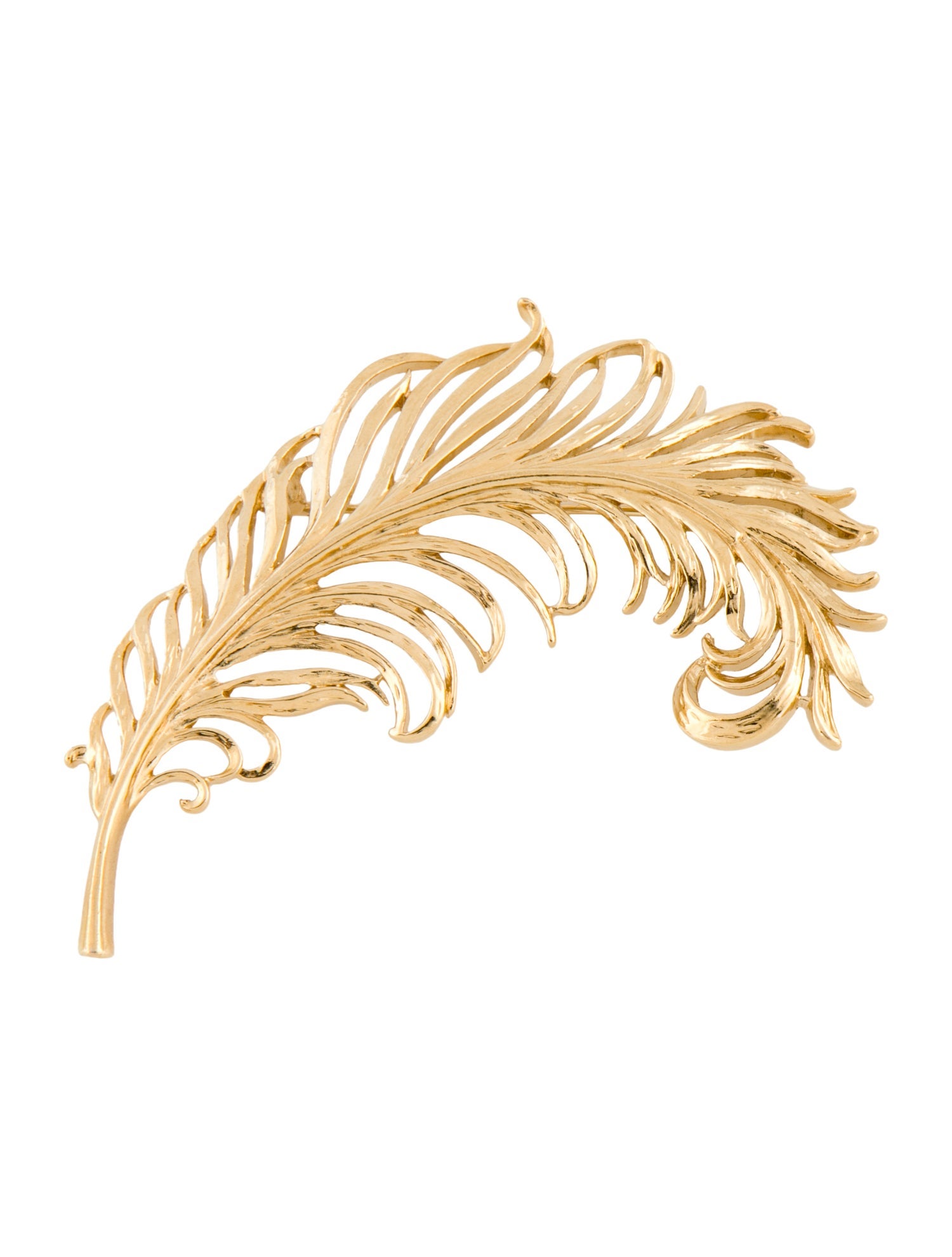 Trifari Ostrich Feather Brooch