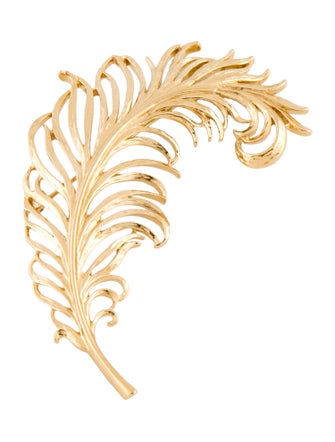 Trifari Ostrich Feather Brooch