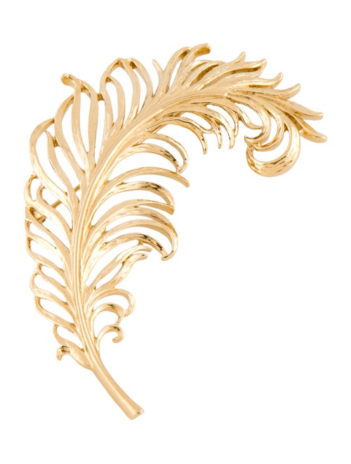 Trifari Ostrich Feather Brooch