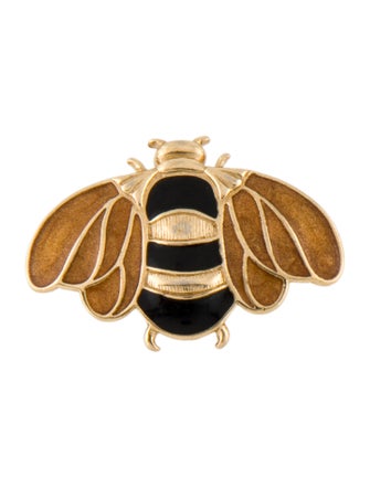 Trifari Enamel Bumble Bee Brooch Pin
