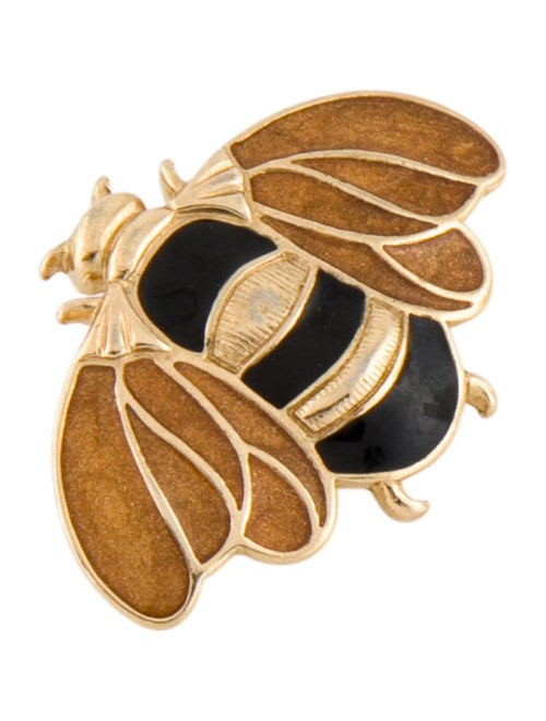 Trifari Enamel Bumble Bee Brooch Pin