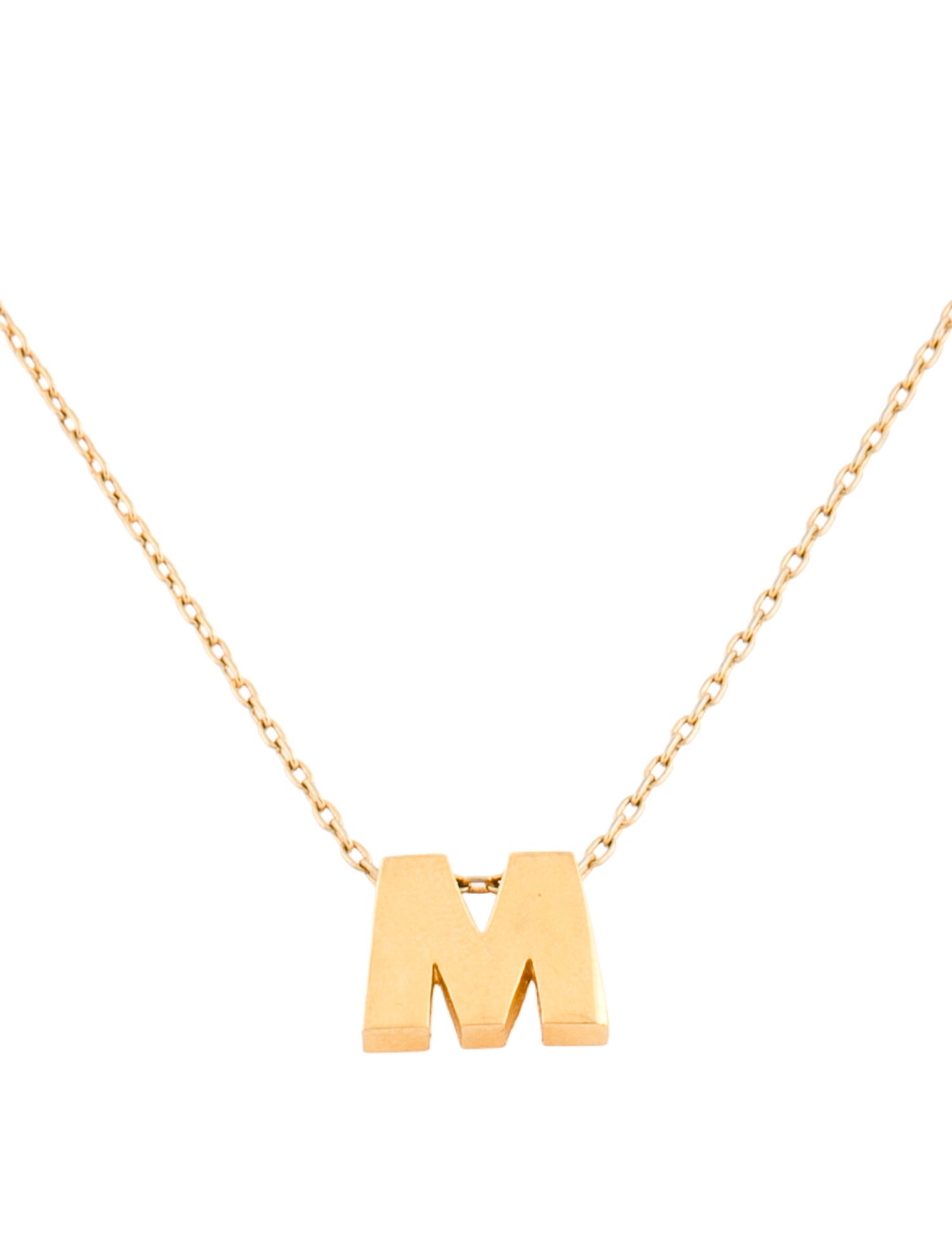 Trifari "M" Pendant Necklace