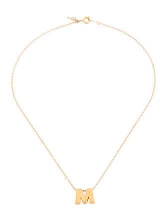Trifari "M" Pendant Necklace
