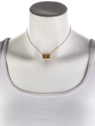 Trifari "M" Pendant Necklace