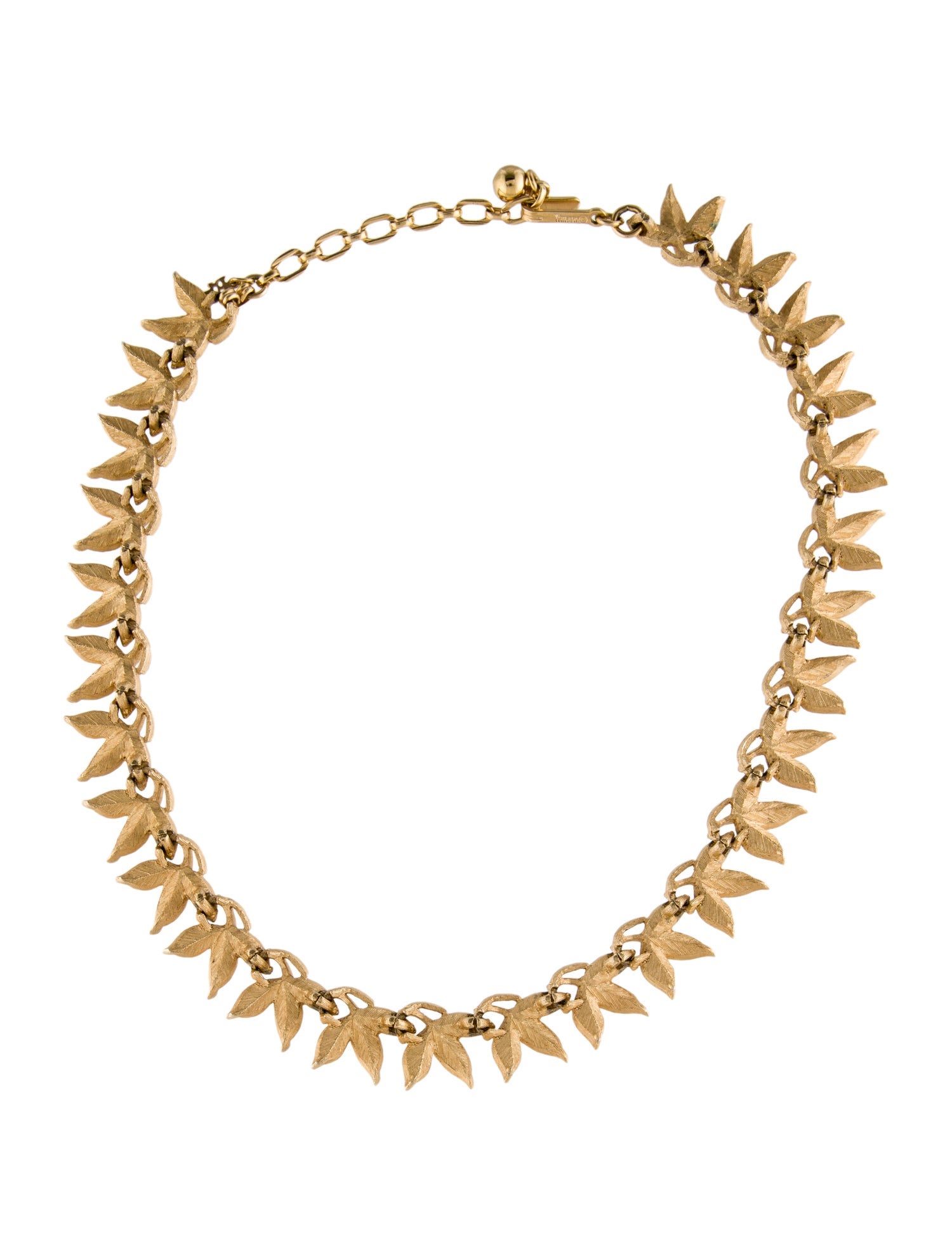 Trifari Vintage Leaf Collar Necklace