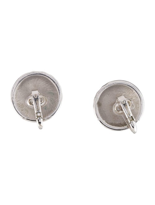 Trifari Round Clip-On Earrings
