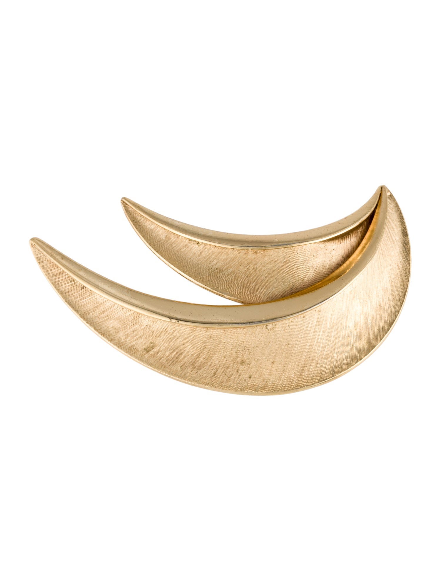 Trifari Double Crescent Brooch