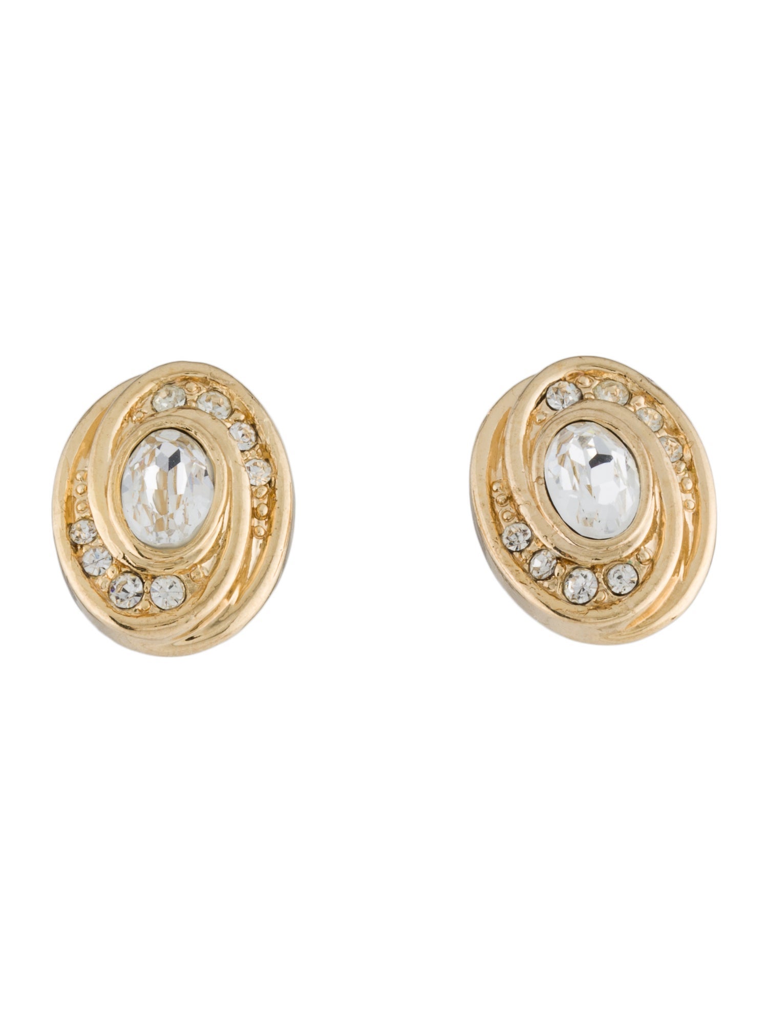 Trifari Crystal Stud Earrings