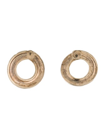 Trifari Swirl Hoop Earrings