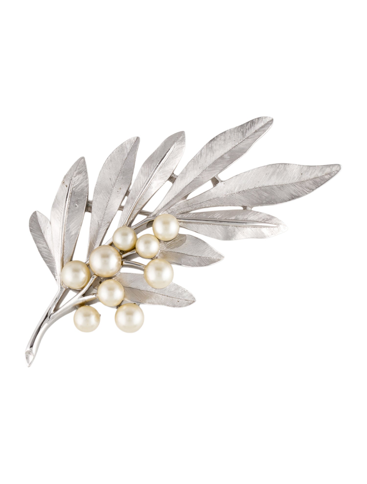 Trifari Faux Pearl Brooch Pin
