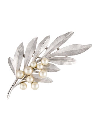 Trifari Faux Pearl Brooch Pin