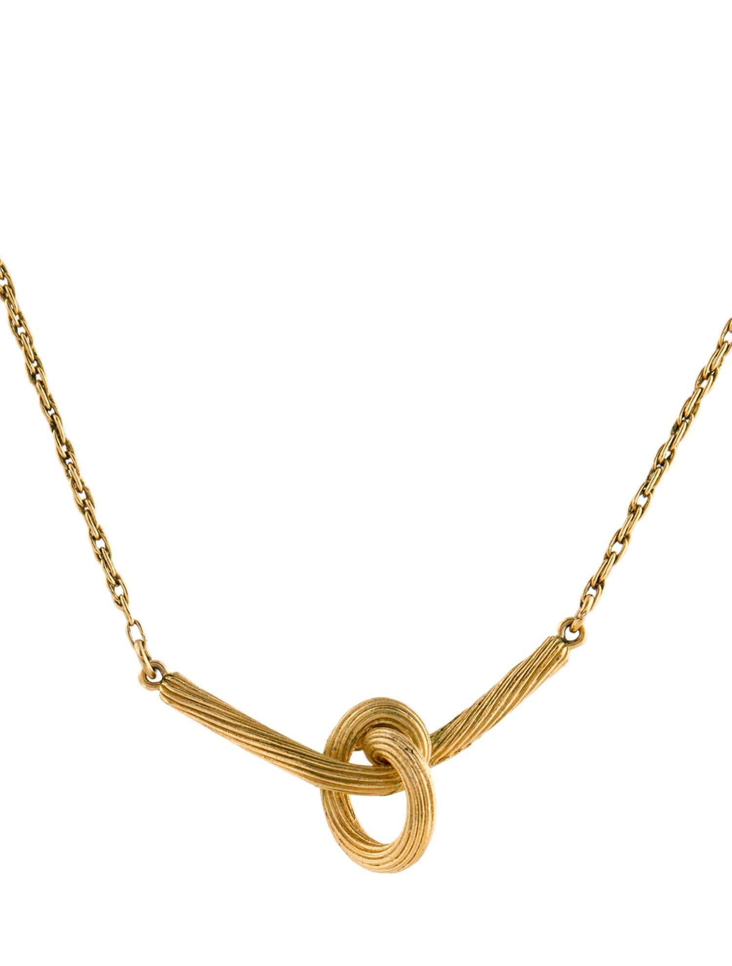 Trifari Vintage Knot Pendant Necklace